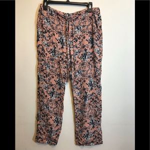 Free People floral pink pajama lounge pants